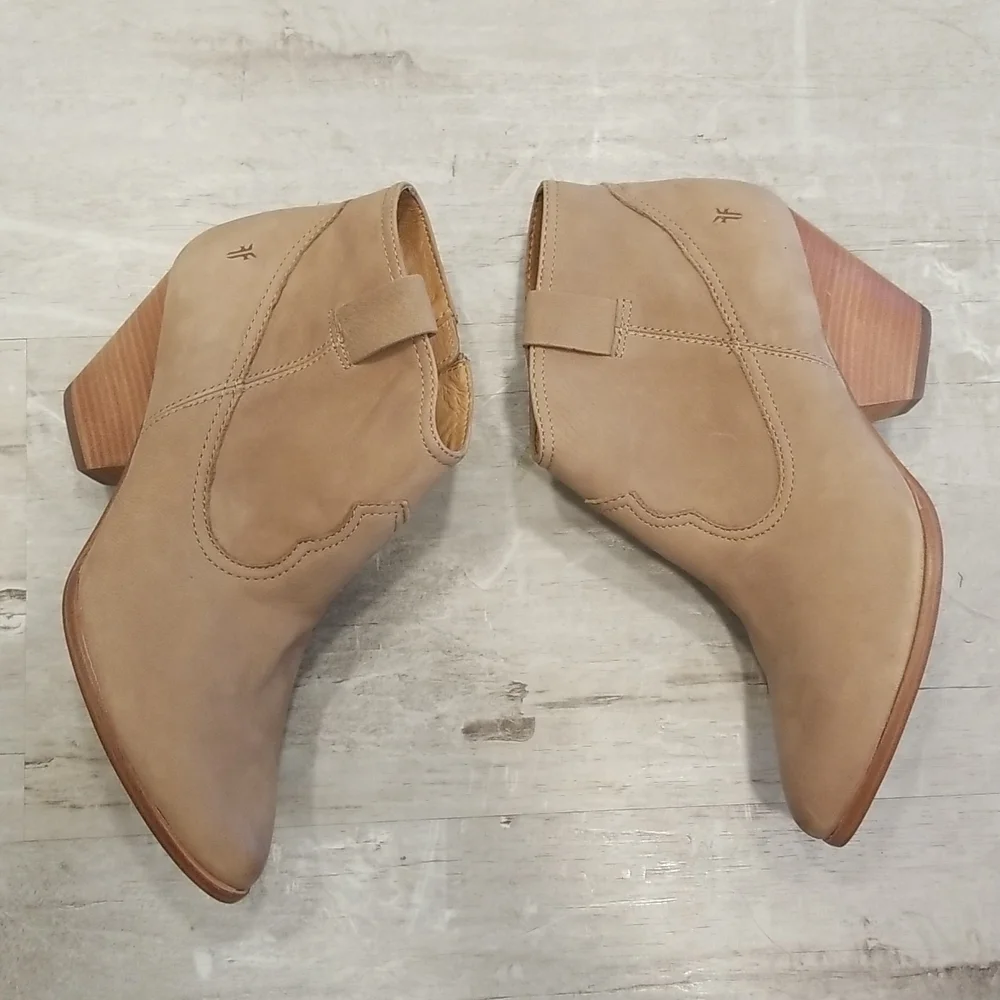 💕FRYE💕 Rory Bootie Ash Cowboy Ankle Western Boots Pointed Toe Leather 10 NWOT
